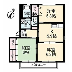 メゾン樅の木　Ａ棟の物件間取画像